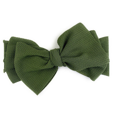 Baby Wisp Giant Lana Bow Headband, Green