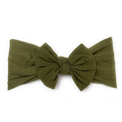 Baby Wisp Nylon Bow, Moss