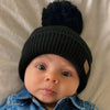 Babyfied Apparel Pom Pom Toque, Black