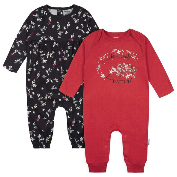 Gerber 2pk Romper, Wish Red