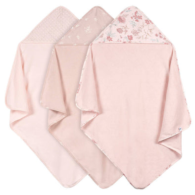 Just Born 3pk Hooded Towels, Pink