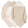 Just Born 3pk Hooded Towels, Tan