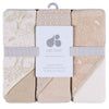 Just Born 3pk Hooded Towels, Tan