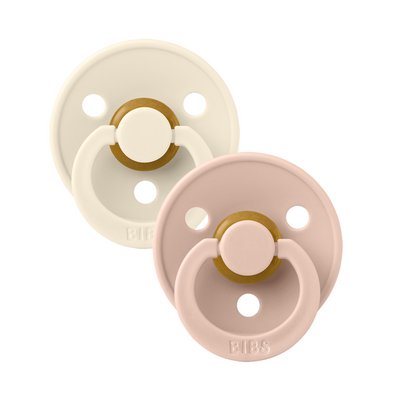 Bibs Pacifier 2 Pack, Ivory/Blush