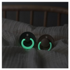 Bibs Colour 2pk Pacifier Natural Rubber Round, Black Glow Size 1