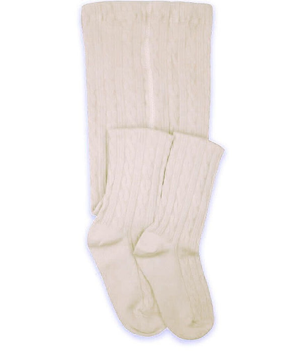 Jefferies Classic Cable Knit Tights, Ivory