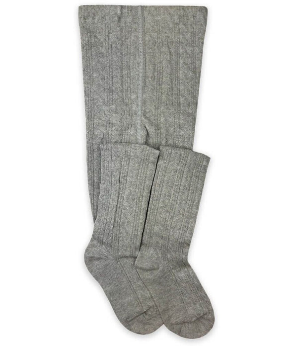 Jefferies Classic Cable Knit Tights, Grey Heather