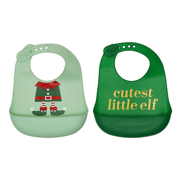 Pearhead Holiday Silicone Bib Set