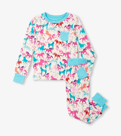 Hatley Photo Horses Bamboo PJ Set