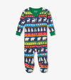 Hatley Navy Painted Fair Isle Footed Coverall