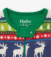 Hatley Navy Painted Fair Isle Footed Coverall