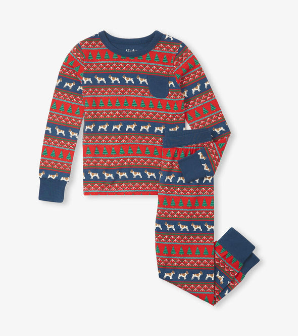 Hatley Bulldog Fair Isle Bamboo PJ Set