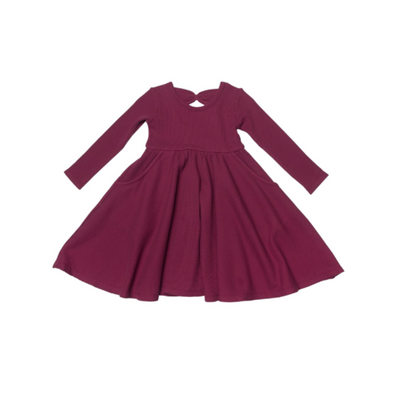 Loulou Lollipop Waffle Skater Dress, Sugar Plum