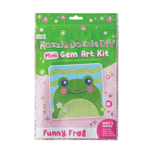 Ooly Razzle Dazzle DIY Mini Gem Kit, Funny Frog