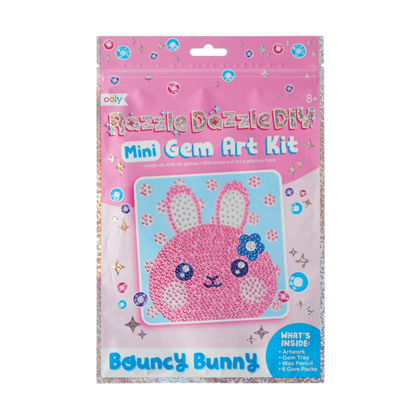 Ooly Razzle Dazzle DIY Mini Gem Kit, Bouncy Bunny