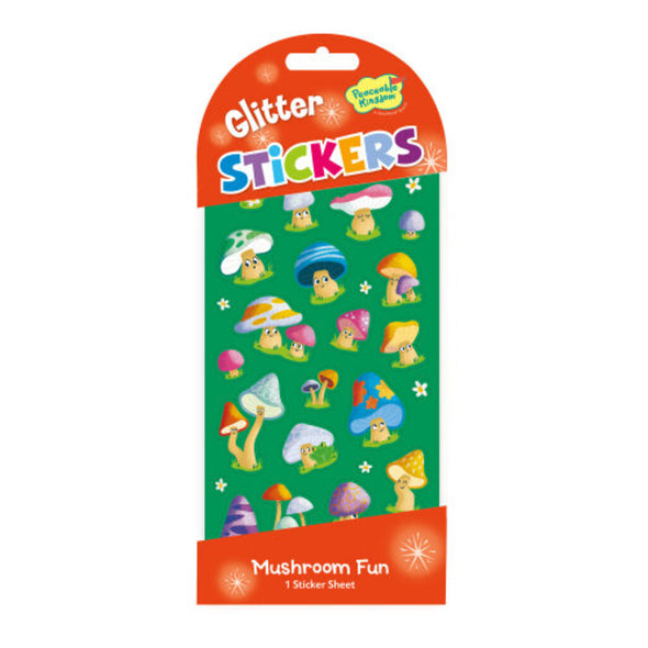 Peaceable Kingdom Stickers, Glitter Mushroom Fun