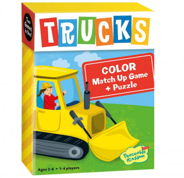 Peaceable Kingdom Trucks Color Match Up Game