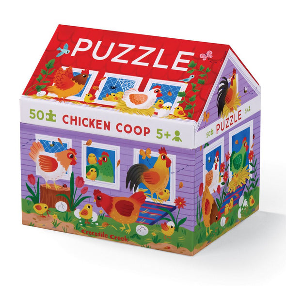 Crocodile Creek 50pc Puzzle, Chicken Coop