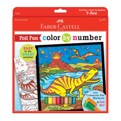 Faber-Castell Colour By Number T-Rex Foil Fun