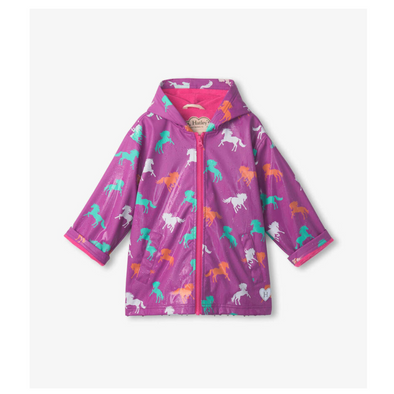 Hatley Leaping Horses Zip-Up Rain Jacket