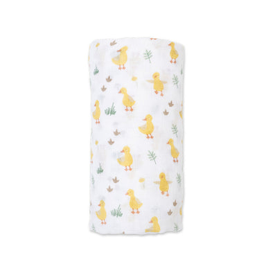 Lulujo Swaddle Blanket Muslin Cotton, Ducks