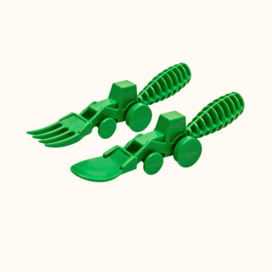 Constructive Eating Tractor Utensil Set, Green