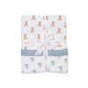 Lulujo Vintage Bear and Sailboats Cotton Muslin Quilt