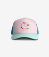 Headster Trucker Hat, Goose Berry Pink Marshmallow