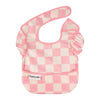 Tiny Twinkle Easy Bib, Ruffled Pink Check