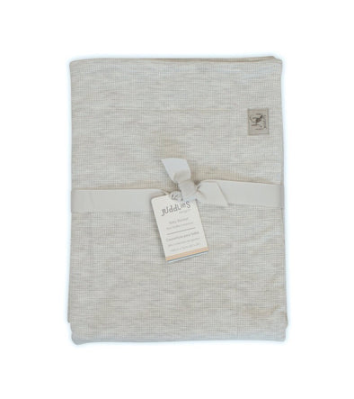 Juddlies Mini Waffle Baby Blanket, Light Grey