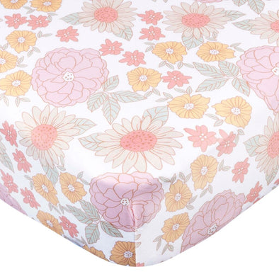 Gerber Fitted Crib Sheet, Retro Floral