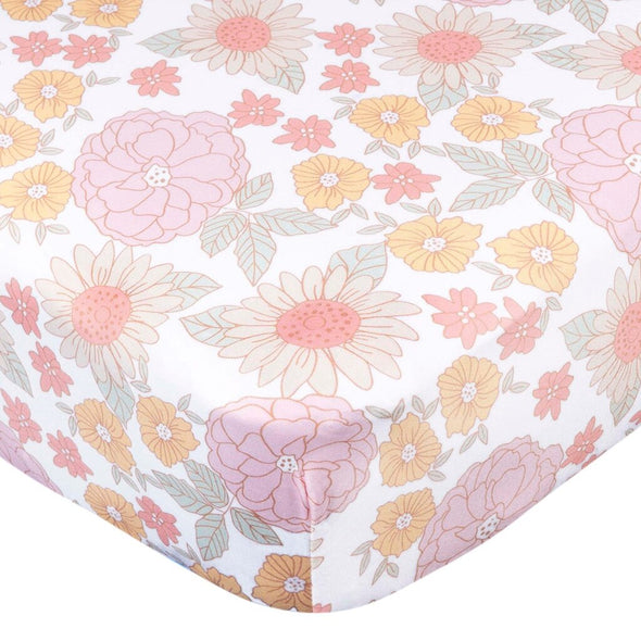 Gerber Fitted Crib Sheet, Retro Floral