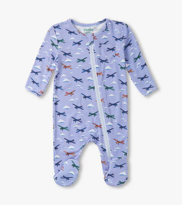 Hatley Mini Airplanes Footed Sleeper