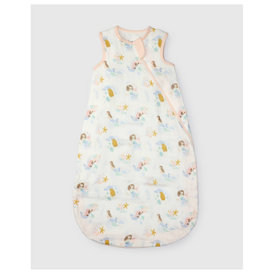 Loulou Lollipop Muslin Lightweight Sleep Bag 0.5 TOG, Mermaids