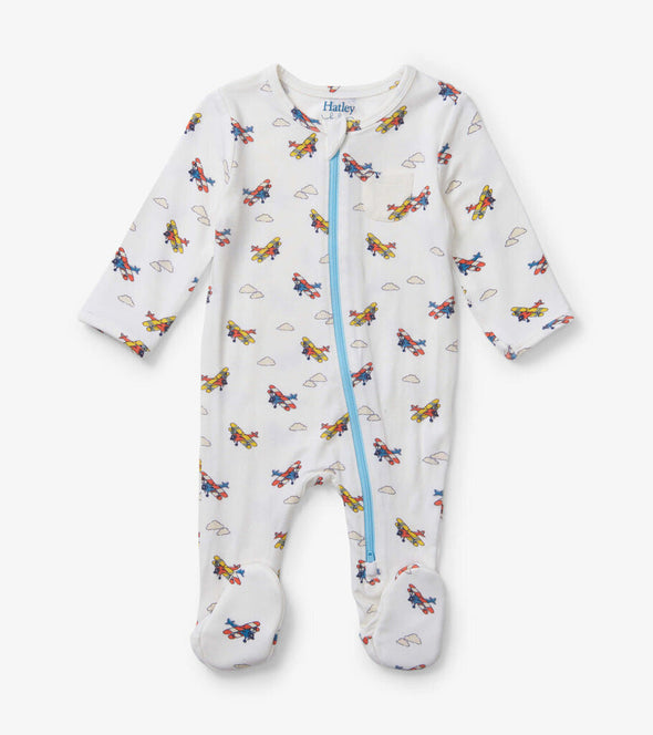 Hatley Baby Footed Sleeper, Vintage Flight