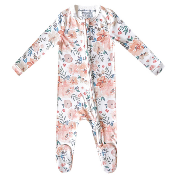 Copper Pearl Zip-Up Footie, Autumn