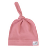 Copper Pearl Top Knot Hat, Rosewood 0-4m
