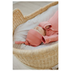 Copper Pearl Top Knot Hat, Rosewood 0-4m