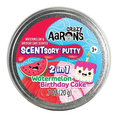 Crazy Aarons Thinking Putty Scentsory Duo, Watermelon/Birthday Cake