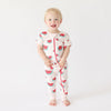 Parade Organics 2-Way Zipper Short Sleeve Romper, Watermelons