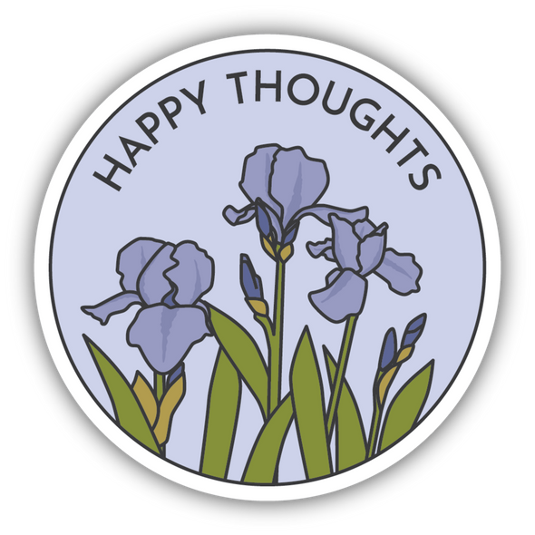 Happy Thoughts Irises Sticker