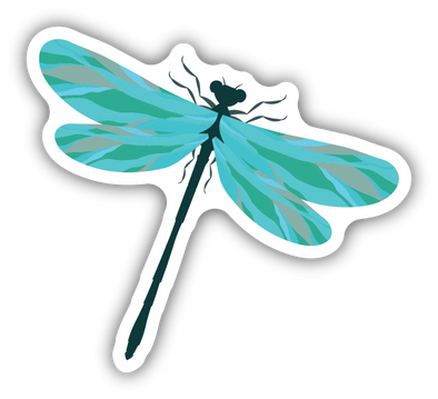 Teal Dragonfly Sticker