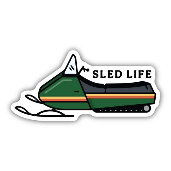 Sled Life Vintage Snowmobile Sticker