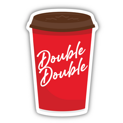 Double Double Coffee Cup Sticker