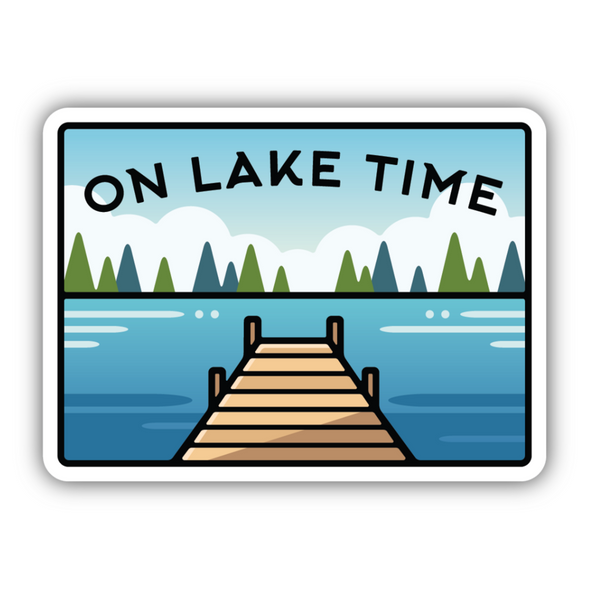 On Lake Time Scene Sticker