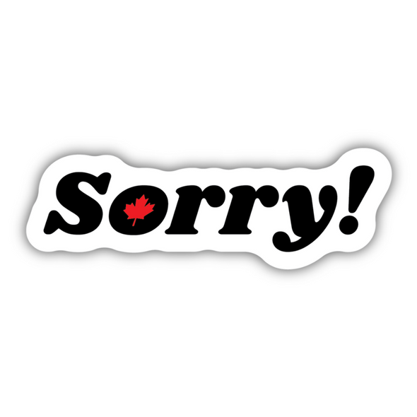 Sorry Maple Leaf Sticker