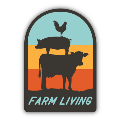 Farm Living Stacked Sticker