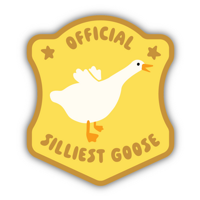 Official Silliest Goose Badge Sticker