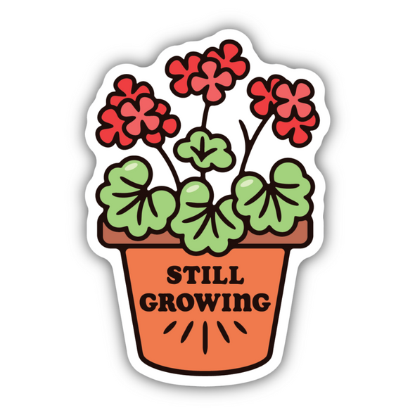 Still Growing Geranium Sticker
