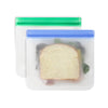 (Re)zip 2 pk Flat Leak-Proof Reusable Sandwich Bags, Emerald/Blue